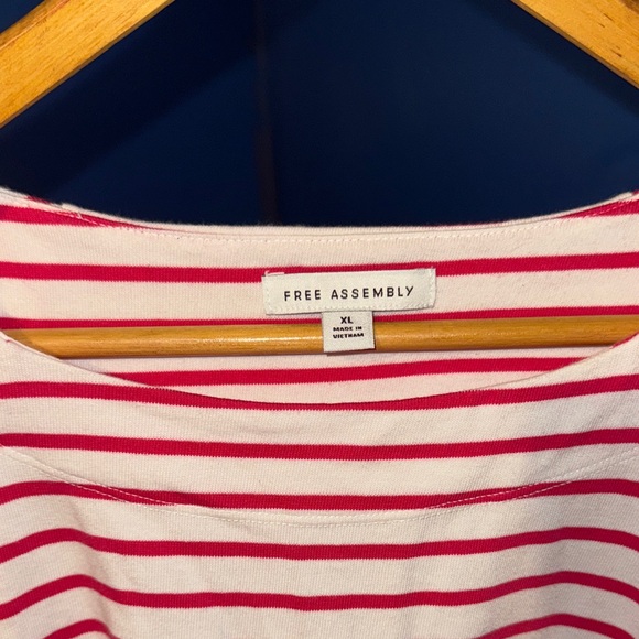 💓🤍🎈💭Chic Striped Blouse with Puff Sleeves - Picture 12 of 12